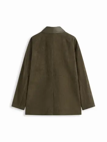 Suede Long Sleeve Blazer